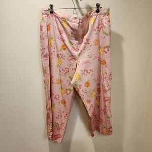 ALFRED DUNNER women's plus size floral print capri pants size 18